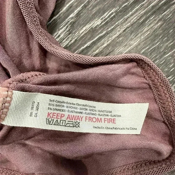 Free People Intimately Women Medium Bodysuit Long Sleeve Scoop Neck Purple - Picture 3 of 5